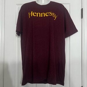 Henne Burgundy Short Sleeve Tee with Yellow Logo